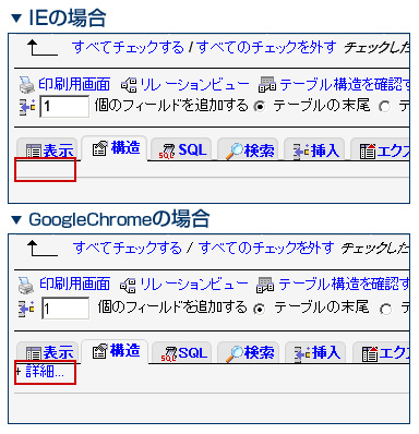 phpMyAdminでインデックスの削除をする方法